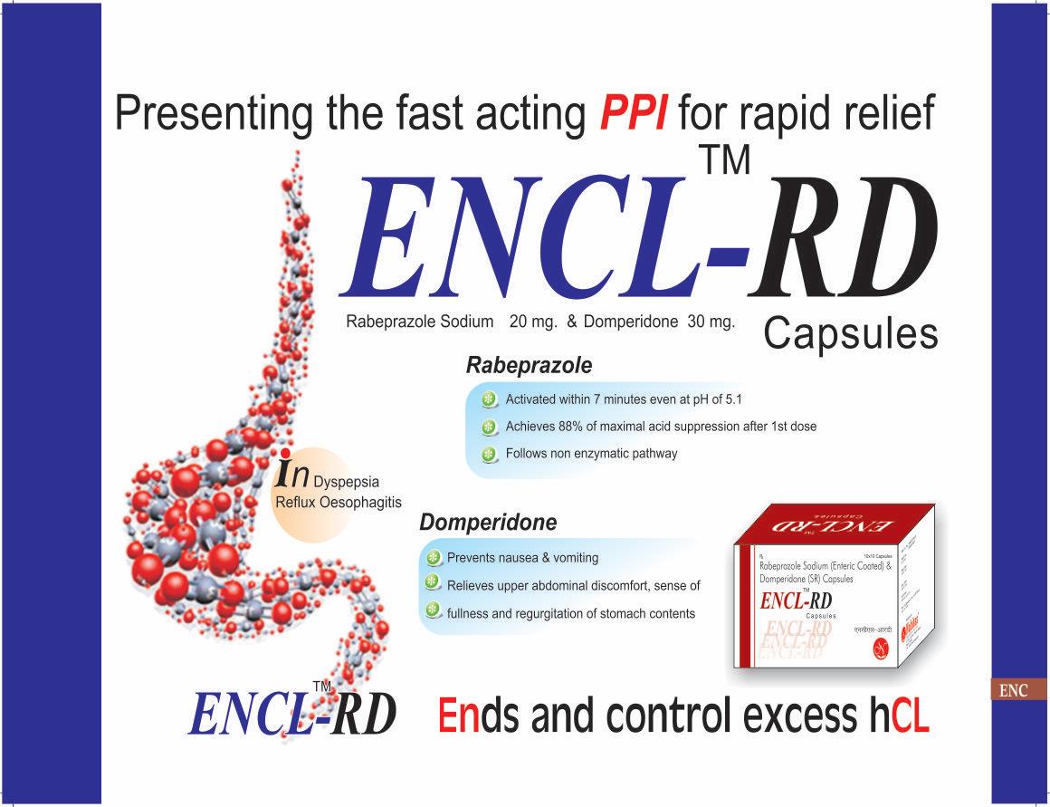 ENCL RD - Rabeprazole Sodium Domperidone Capsules – Strip of 10 Tablets