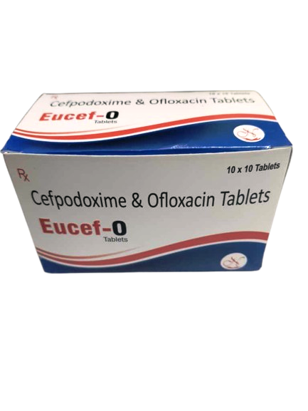 EUCEF O – Cefpodoxime Ofloxacin Tablets – Strip of 10 Tablets