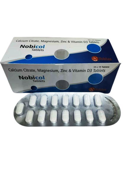 NOBICOL - Calcium Citrate Vitamin D3 Magnesium Zinc Tablets